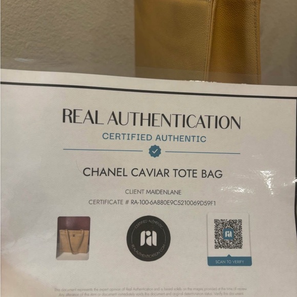 Chanel CC Caviar Beige Leather Tote Bag - Picture 10 of 10